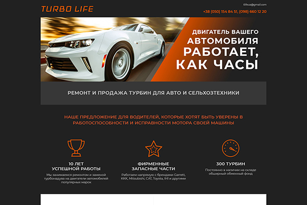 landing page от компании Бизнес-формула заказать, купить, Борисполь (Украина)